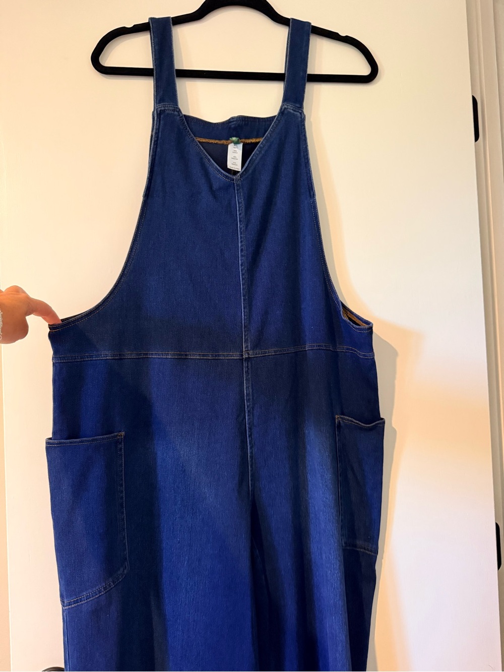 HALARA Women's Relaxed Denim Overalls in Indigo Blue - XL
